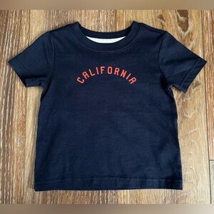Janie & Jack Navy Blue California Graphic Tee Size 12-18 Months